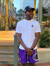 Load image into Gallery viewer, Purple “ Brand “ shorts