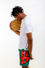 Load image into Gallery viewer, Green “ Brand “ shorts