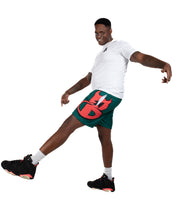 Load image into Gallery viewer, Green “ Brand “ shorts